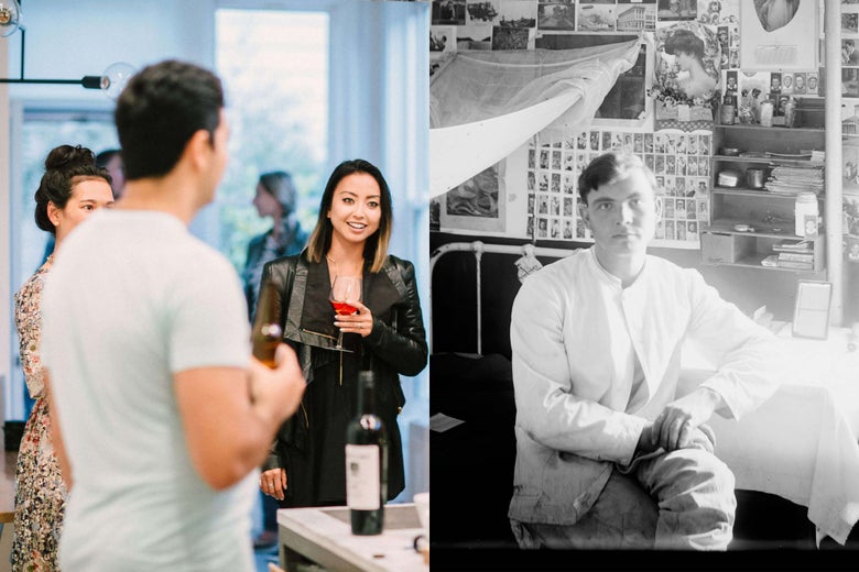Modern-day dorm living vs. olden dorm living.